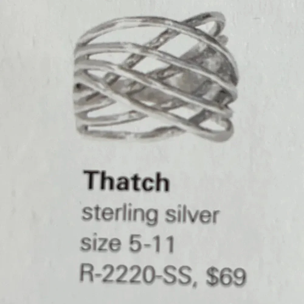 Grace & Heart G&H THATCH Ring 8 .925 STERLING SILVER Womens Jewelry TOP SELLER